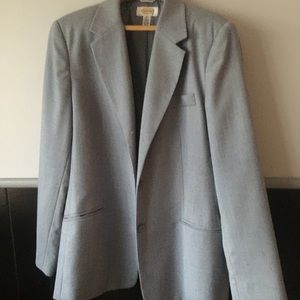 Talbots Italian Wool Blazer, Steel Grey